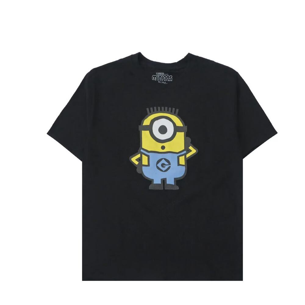 Minions Men's Officially Licensed The Rise of Gru Graphic T-Shirt in Black-NWT